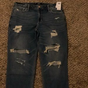 Hollister High Rise Crop Slim Vintage Jeans